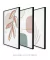 Conjunto com 3 Quadros Decorativos - Folhagem Rose + Modern Shapes 02 + Leaf Minimal Bege na internet
