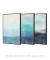 Conjunto com 3 Quadros Decorativos - Mar + Aquarela Azul + Ocean - Rachel Moya | Art Studio - Quadros Decorativos