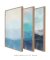 Conjunto com 3 Quadros Decorativos - Mar + Aquarela Azul + Ocean