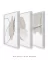 Conjunto com 3 Quadros Decorativos - Neutral Lines and Strokes + Stones Composition + Unity Neutral - Rachel Moya | Art Studio - Quadros Decorativos