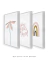 Conjunto com 3 Quadros Decorativos - Simple Flower + You Are So Loved Rosa + Boho Rainbow - Rachel Moya | Art Studio - Quadros Decorativos