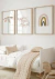 Conjunto com 3 Quadros Decorativos - Simple Flower + You Are So Loved Rosa + Boho Rainbow