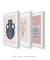 Conjunto com 3 Quadros Decorativos - Vase N.01+ Flower Bouquet + Vase N.02 - Rachel Moya | Art Studio - Quadros Decorativos