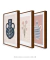 Conjunto com 3 Quadros Decorativos - Vase N.01+ Flower Bouquet + Vase N.02 - comprar online