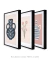 Conjunto com 3 Quadros Decorativos - Vase N.01+ Flower Bouquet + Vase N.02 - loja online