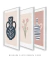 Imagem do Conjunto com 3 Quadros Decorativos - Vase N.01+ Flower Bouquet + Vase N.02