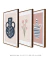 Conjunto com 3 Quadros Decorativos - Vase N.01+ Flower Bouquet + Vase N.02 - Rachel Moya | Art Studio - Quadros Decorativos