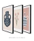 Conjunto com 3 Quadros Decorativos - Vase N.01+ Flower Bouquet + Vase N.02 - loja online