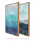 PRONTA ENTREGA - Conjunto com 2 Quadros Decorativos - Aquarela Azul + Ocean - Tamanho 50x70 - Rachel Moya | Art Studio - Quadros Decorativos
