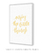 Quadro Decorativo Frase Enjoy The Little Things Amarelo - loja online