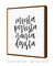 Quadro Decorativo Frase Insista Persista Nunca Desista - Quadrado