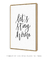 Quadro Decorativo Frase Let's Stay Home - comprar online
