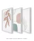 Conjunto com 3 Quadros Decorativos - Folhagem Rose + Modern Shapes 02 + Leaf Minimal Bege - loja online
