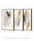 Conjunto com 3 Quadros Decorativos - Soft Minimal Strokes 01 + Soft Minimal Strokes 02 + Soft Minimal Strokes 03