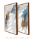 Conjunto com 2 Quadros Decorativos - Blue and Brown Strokes N.01 + Blue and Brown Strokes N.02 - loja online