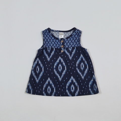 TALLE 9 MESES - CAMISOLA S/MANGA AZUL ESTAMPADA - CARTERS