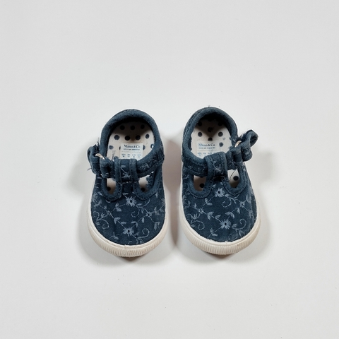 TALLE 18 ( SUELA 13 CM ) - GUILERMINAS BRIDERY AZUL - MIMO