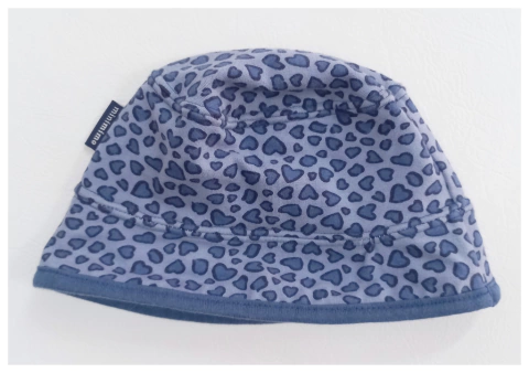 TALLE M - (CONTORNO 45 CM) GORRO PILUSO ANIMAL PRINT AZUL- MIMO