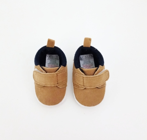 ZAPATITOS NO CAMINANTE CORDEROY CAMEL AZUL - PRIMARK - TALLE 18 (9,5 CM SUELA)