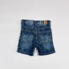 TALLE XL ( 12 MESES ) - BERMUDA JEAN RIGIDO AZUL FLORES - CHEEKY - comprar online