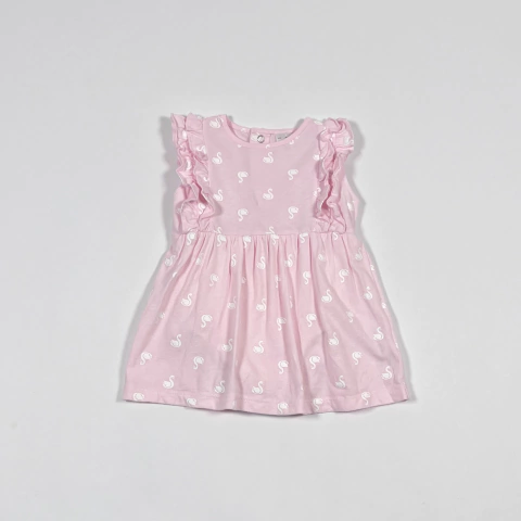 TALLE 9 MESES - VESTIDO BODY S/MANGA ROSA LUNARES BLANCOS - CARTERS