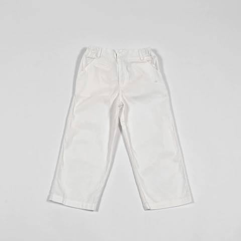TALLE 3 - PANTALON GABARDINA BLANCO - BABYCOTTONS