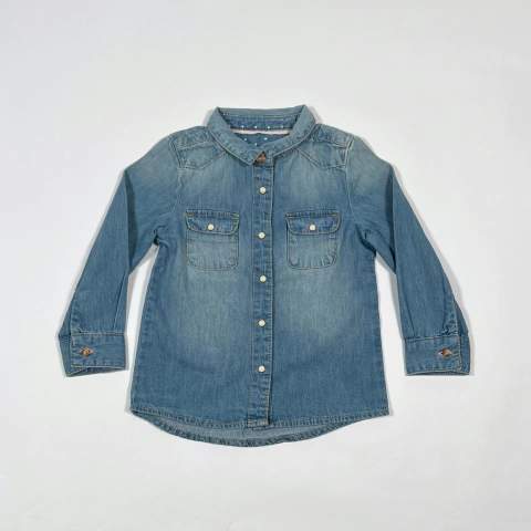 TALLE 12/18 MESES - CAMISA JEAN M/LARGA CELESTE GASTADA - PRIMARK