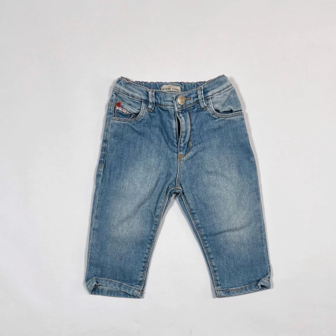 TALLE 12 MESES - JEAN RIGIDO CELESTE GASTADO - CHUBBY