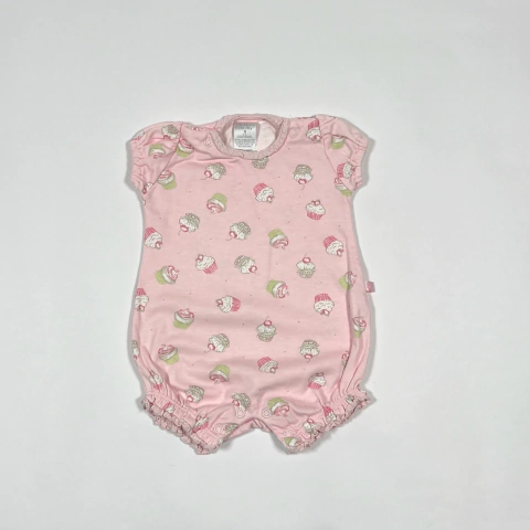 TALLE S (3/6 MESES) - ENTERITO CORTO ALGODON ROSA - CHEEKY - comprar online