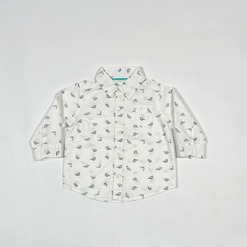 TALLE 6 MESES - CAMISA M/LARGA BLANCA DINOS - CARTERS - comprar online