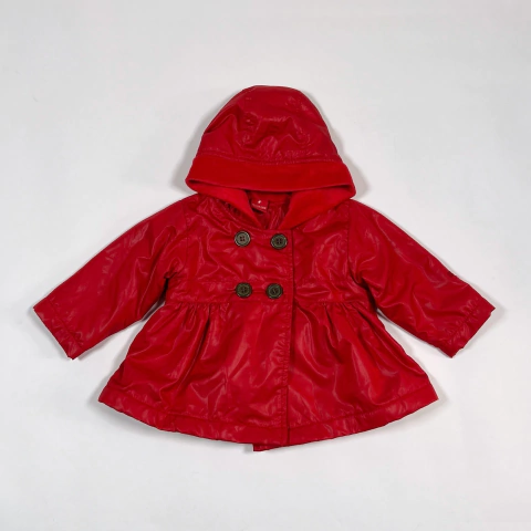 TALLE M - SACO ROMPEVIENTO ROJO FORRADO EN PLUSH - MIMO