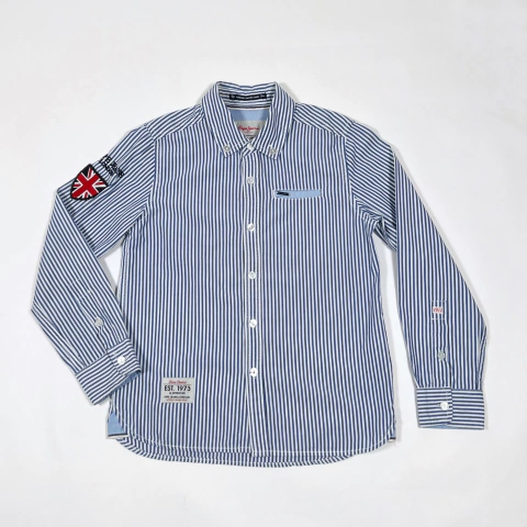 TALLE 8 - CAMISA M/LARGA BLANCA RAYAS AZULES - PEPE JEAN