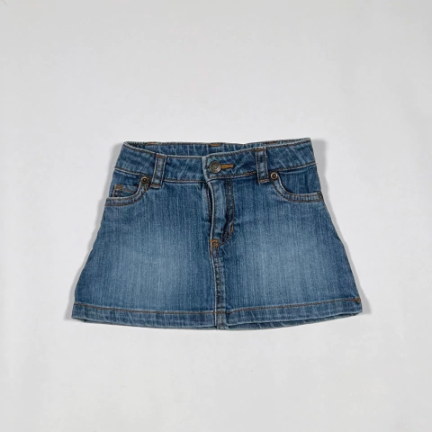 TALLE 18 MESES - POLLERA JEAN RIGIDO AZUL GASTADO - CARTERS