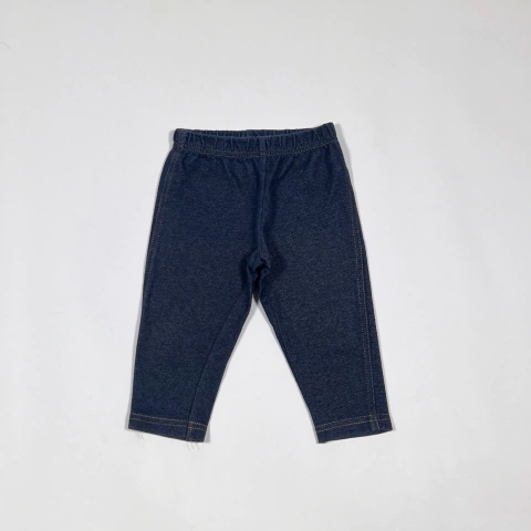TALLE 6 MESES - LEGGING TIPO JEAN AZUL COSTURAS OCRE - CARTERS