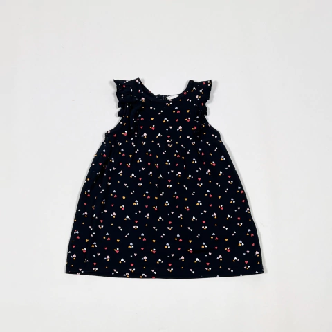 TALLE 6/9 MESES - VESTIDO S/MANGA AZUL CORAZONES - H&M