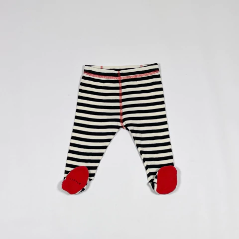 TALLE 6 MESES - RANITA CRUDA RAYAS NEGRAS - AKIABARA