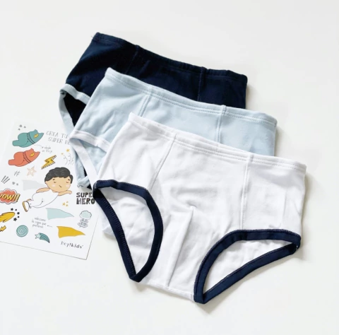 PACK X 3 SLIP LISO (CELESTE/BLANCO/AZUL) TALLE 8