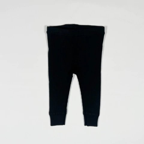 TALLE 6 MESES - PANTALON TEJIDO HILO NEGRO - AKIABARA