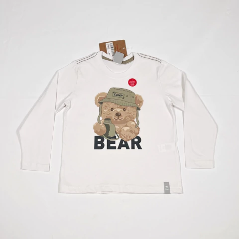 TALLE 4 AÑOS - REMERA M/LARGA CRUDA OSITO (C/ETIQUETA) - MIMO