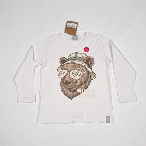 TALLE 4 AÑOS - REMERA M/LARGA CRUDA OSO (C/ETIQUETA) - MIMO