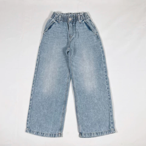 TALLE 7/8 AÑOS - JEAN WEDE LEG CELESTE GASTADO - H&M