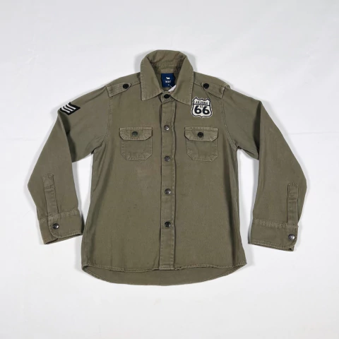 TALLE 4 AÑOS - CAMISA M/LARGA JEAN VERDE MILITAR - MIMO