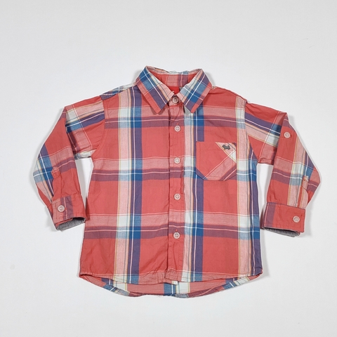 TALLE 1 - CAMISA M/LARGA CUADRO ROJOP AZUL BLANCO - MIMO