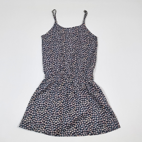 TALLE 14 - VESTIDO S/MANGA AZUL FLORCITAS - KEVINGSTON