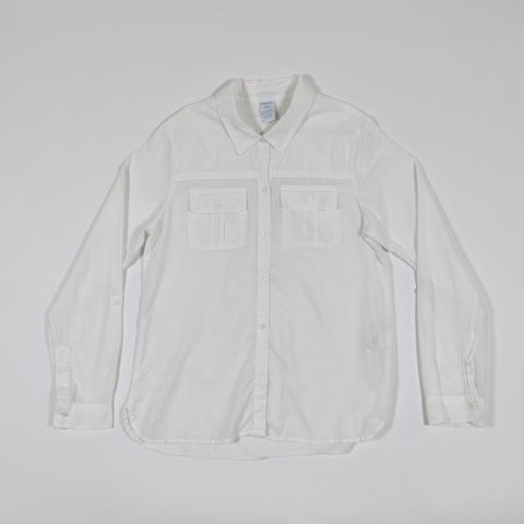 TALLE 12 AÑOS - CAMISA M/LARGA CRUDA C/BOLSILLOS - CHEEKY
