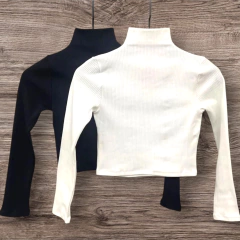 Cód 021 Cropped Cacharrel manga longa - Allezo Atacado 