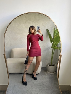 Cód 002 Vestido manga longa Gola alta