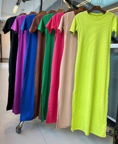 Cód 111 vestido longo Manga curta na internet