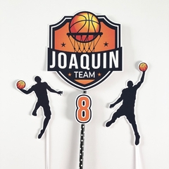 Cake topper Pincho Personalizado basquetbol