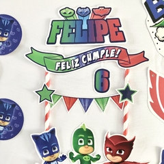 Kit decoración cumpleaños Pj Mask en internet